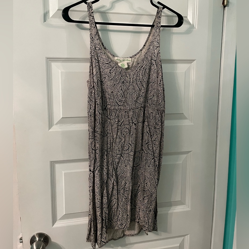 Staring at stars black & white print dress